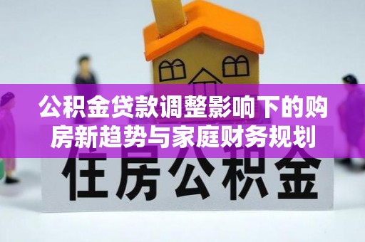 湾仔区公积金贷款调整影响下的购房新趋势与家庭财务规划